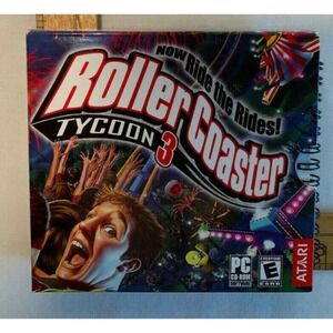 RollerCoaster Tycoon 3 Atari Windows PC Computer Game-Unused 